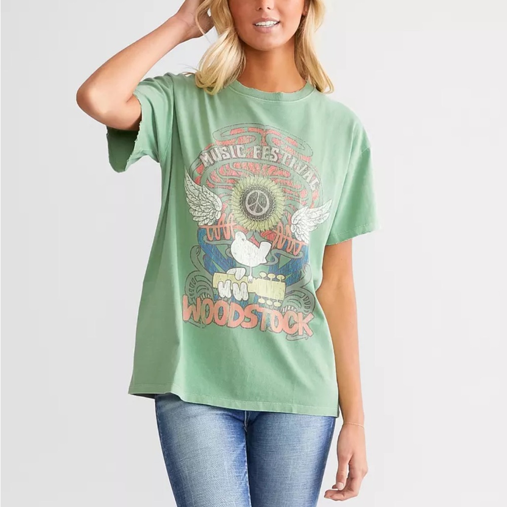 Green Woodstock Graphic T-Shirt